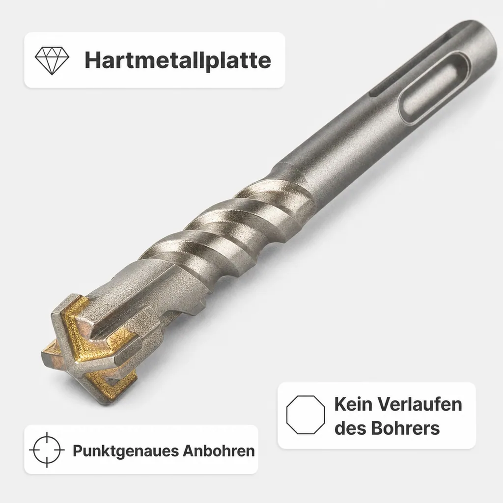 SDS Bohrer, Hammerbohrer SDS, 4-Schneider, 20mm x 450mm, Betonbohrer, Steinbohrer