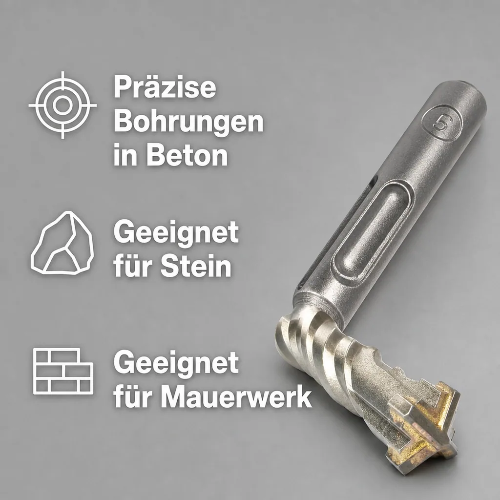 Hammerbohrer SDS Plus, 20mm, Betonbohrer, 4-Schneider, 310mm lang
