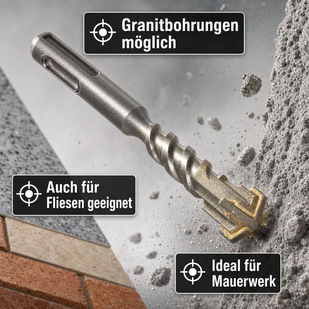Hammerbohrer SDS Plus, 20mm, 4-Schneider, Betonbohrer