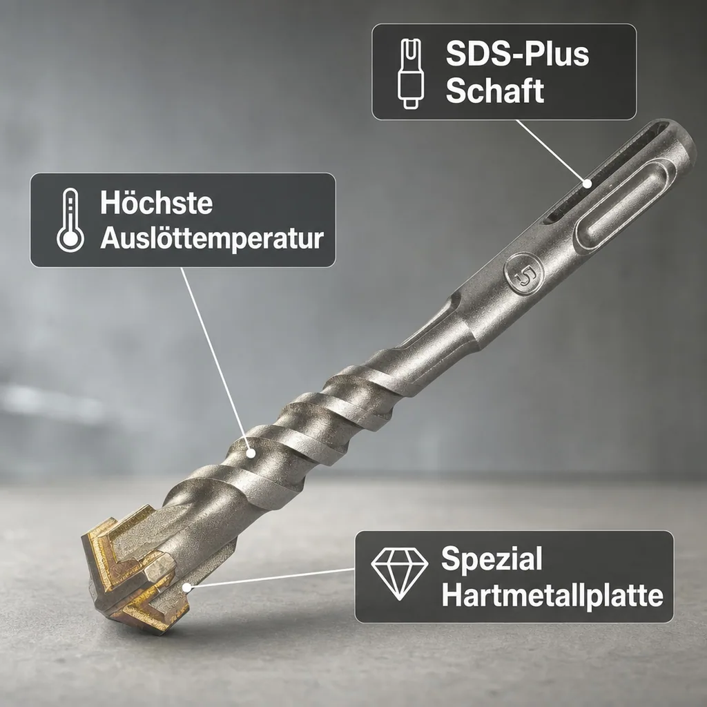 Hammerbohrer SDS Plus, 20mm, 4-Schneider, Betonbohrer