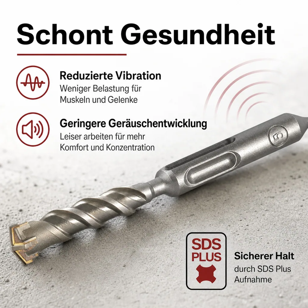 Hammerbohrer SDS Plus, 25mm, 4-Schneider, 450mm, Betonbohrer