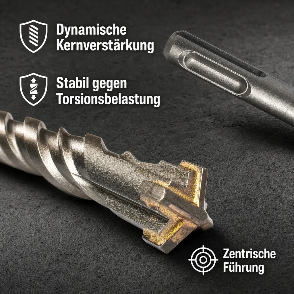 Hammerbohrer SDS Plus 24mm, 4-Schneider, Betonbohrer, Steinbohrer, 250mm Länge