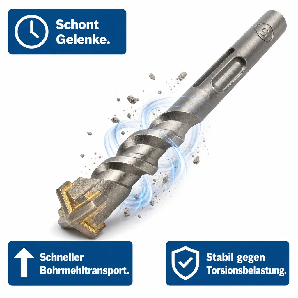 Hammerbohrer SDS Plus, 26mm, 4 Schneider, 450mm, Betonbohrer