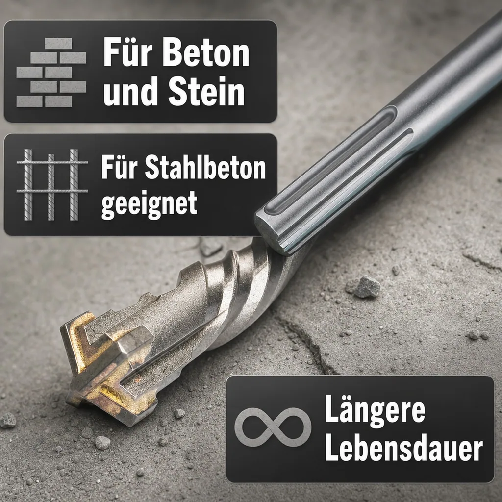 SDS Max Hammerbohrer, 25mm, 4 Schneider, Betonbohrer