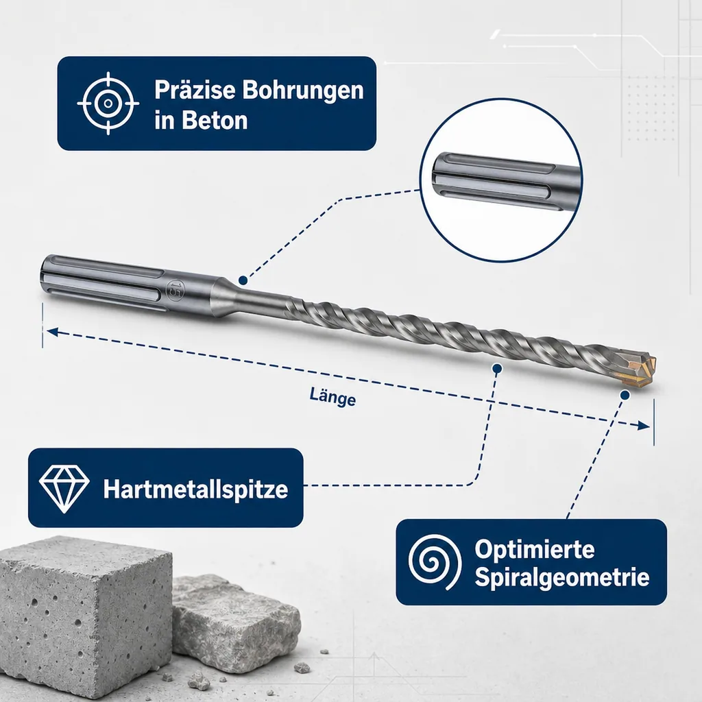 SDS Max Bohrer, Hammerbohrer, 26mm, 4 Schneider, Betonbohrer