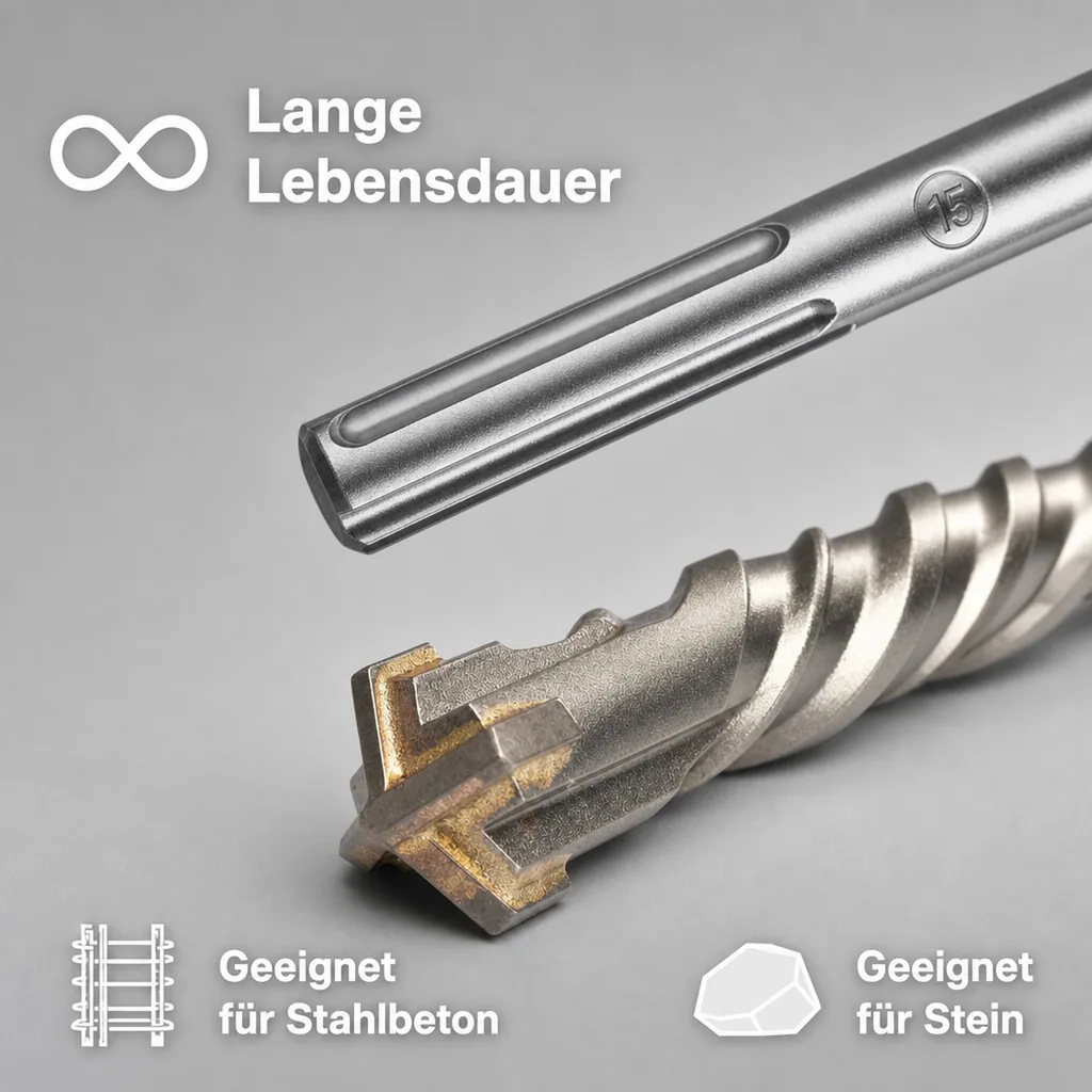 SDS Max Bohrer, Hammerbohrer, 26mm, 4 Schneider, Betonbohrer