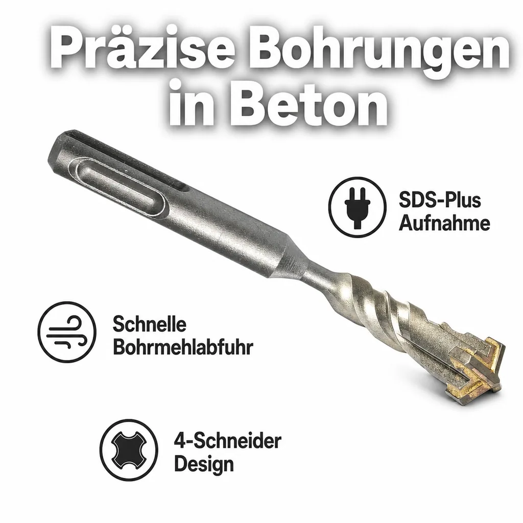Hammerbohrer SDS Plus, 5mm, Betonbohrer, 4 Schneider
