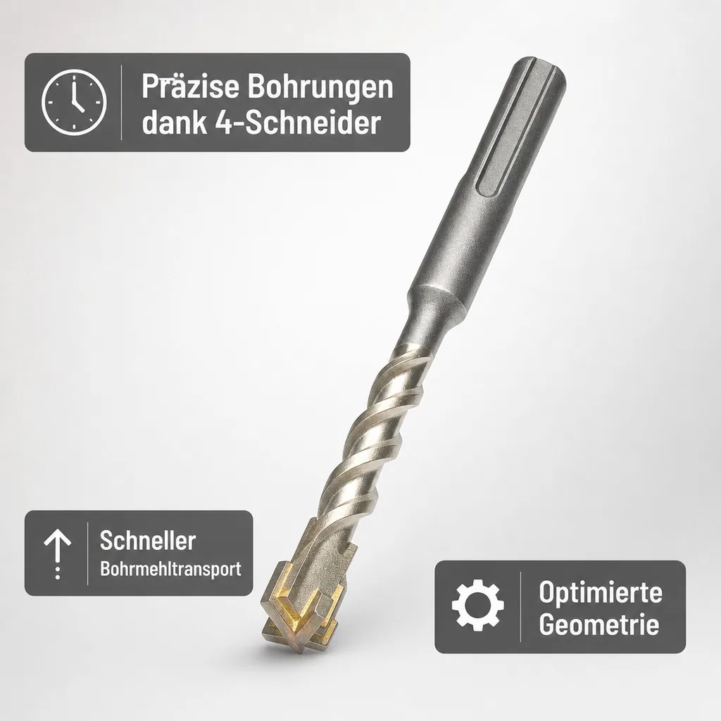 Hammerbohrer SDS Plus 6mm, 4-Schneider, Betonbohrer