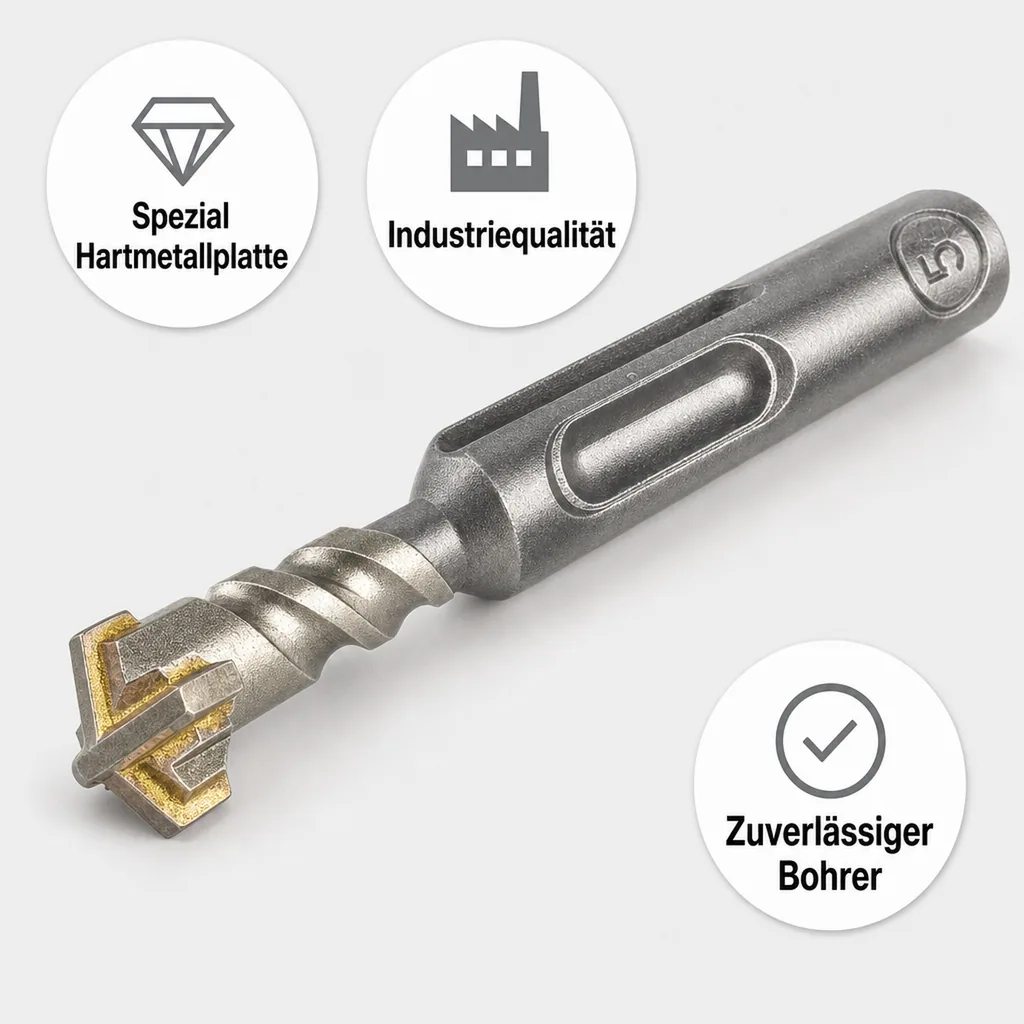Hammerbohrer SDS Plus 6mm, 4-Schneider, Betonbohrer