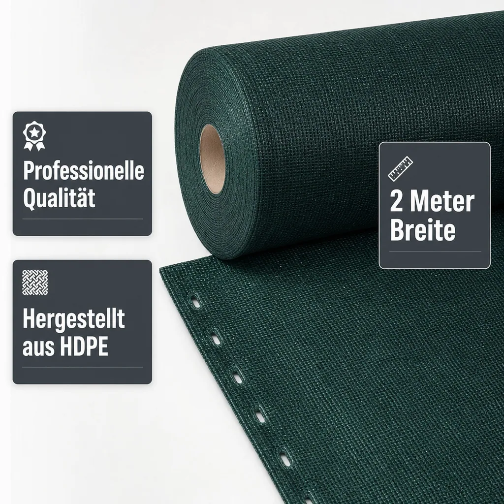 Privatsphäre Netz, Windscreen, Zaunschutz, Schattenschutz, 2 m Breite x 25 Meter