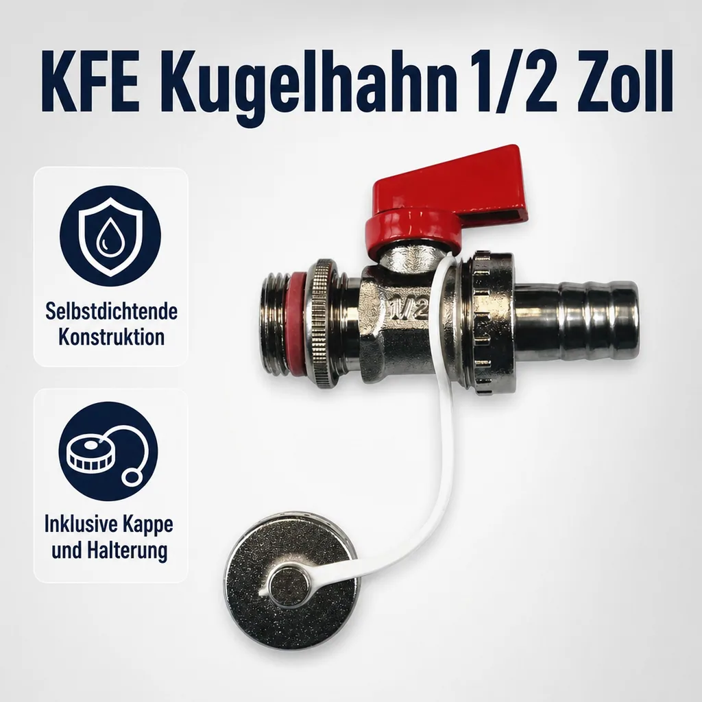 KFE Kugelhahn 1/2" selbstdichtend