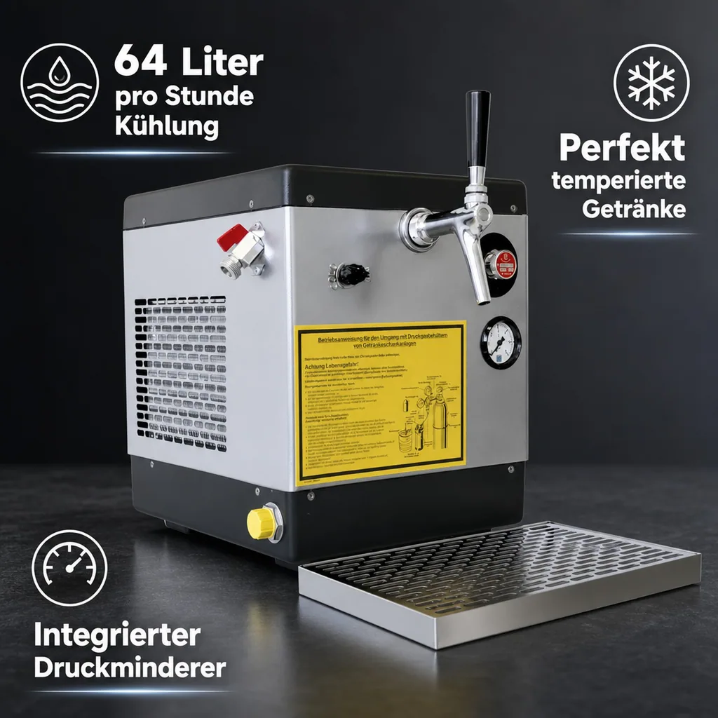 Zapfanlage, Bierzapfanlage - Trockenkühlgerät, 64 Liter/h, 1-leitig