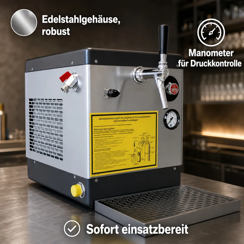 Zapfanlage, Bierzapfanlage - Trockenkühlgerät, 64 Liter/h, 1-leitig