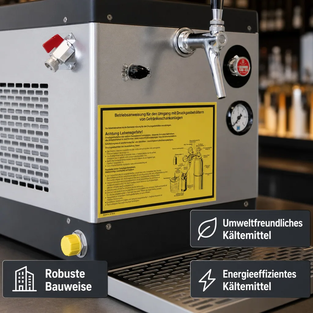 Zapfanlage, Bierzapfanlage - Trockenkühlgerät, 64 Liter/h, 1-leitig