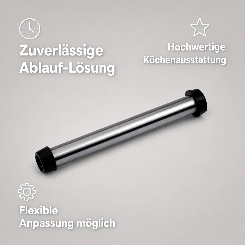 Standrohr für Spülbecken aus CNS, 270 mm lang