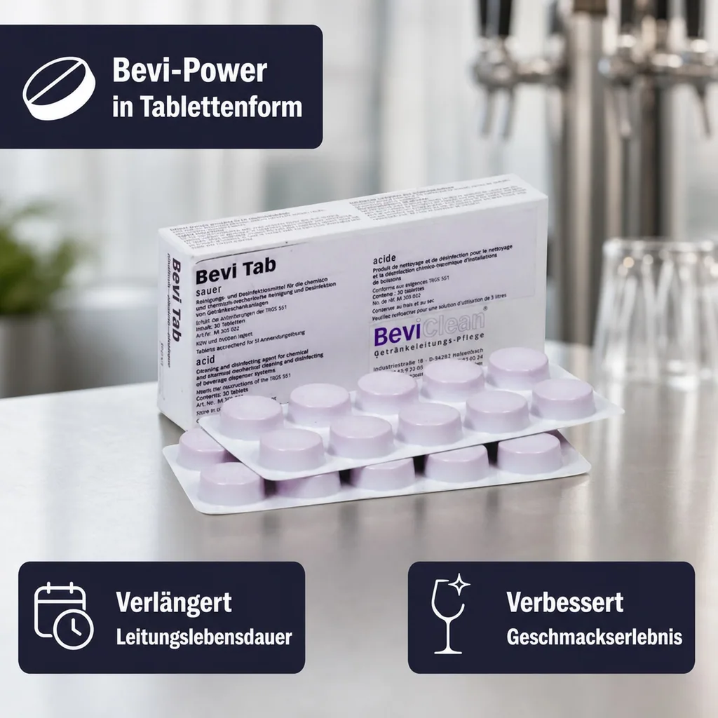 Bevi Tabs Sauer | Reinigungstabletten für Getränkeleitungen | Preis pro Stück