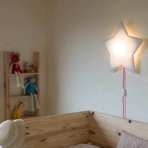 Buokids Softlampe Nachtlicht/Wandlampe Stern, Ausführung: Wandlampe; Farbe der Naht: grau