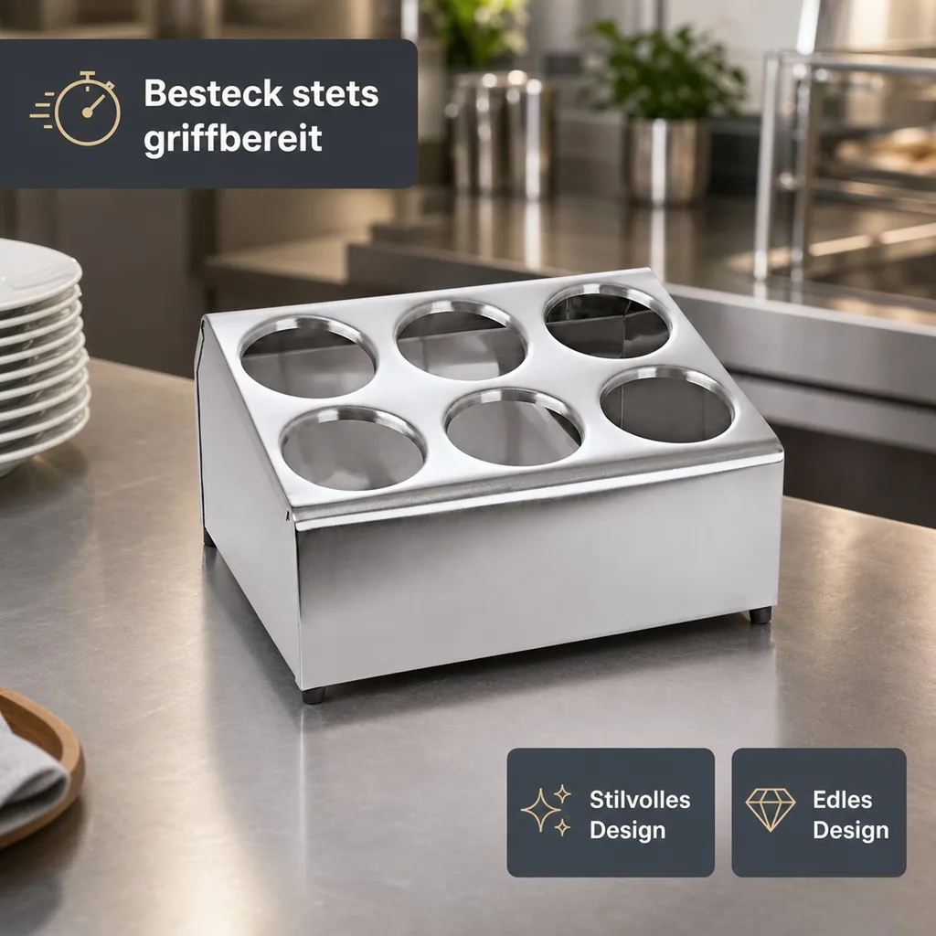 Besteckbehälter Gastro für 6 Besteckköcher