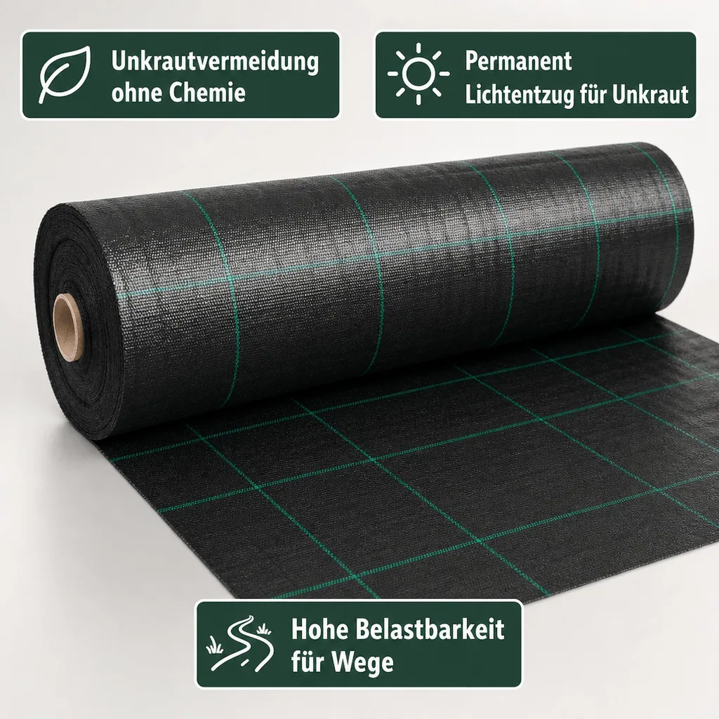 Bodengewebe Abdeckvlies 0,5 Meter x 100 Meter