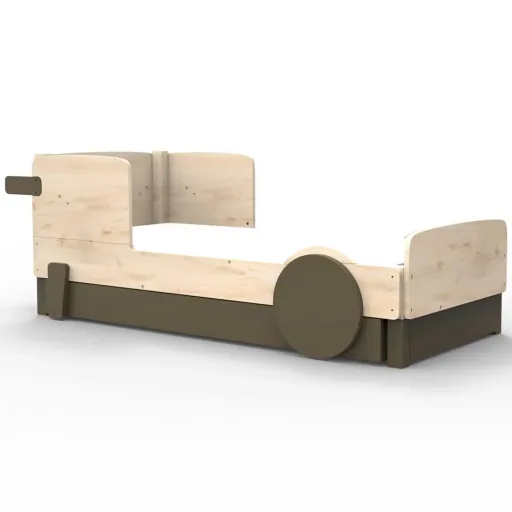 Mathy by Bols Einzelbett "Discovery" mit Bettschublade, Farbe Elemente: basalt grey
