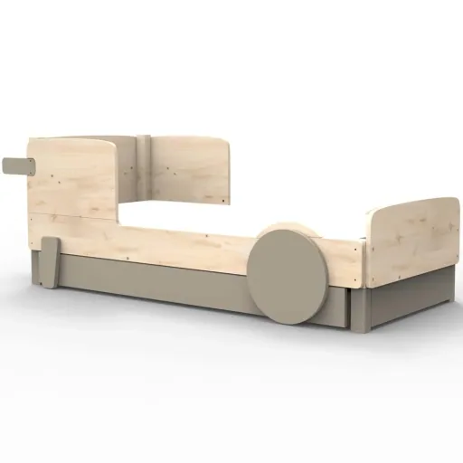 Mathy by Bols Einzelbett "Discovery" mit Bettschublade, Farbe Elemente: basalt grey