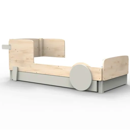 Mathy by Bols Einzelbett "Discovery" mit Bettschublade, Farbe Elemente: basalt grey