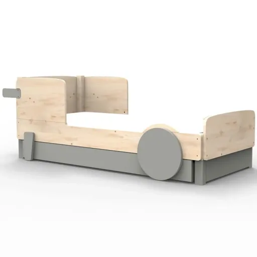 Mathy by Bols Einzelbett "Discovery" mit Bettschublade, Farbe Elemente: basalt grey