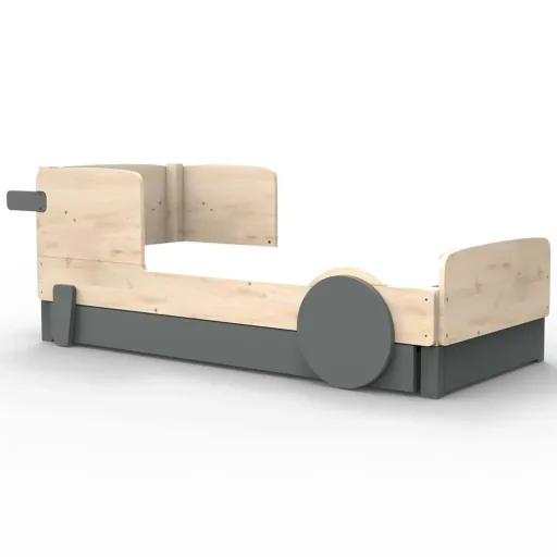Mathy by Bols Einzelbett "Discovery" mit Bettschublade, Farbe Elemente: basalt grey
