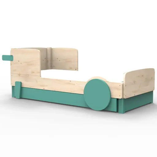Mathy by Bols Einzelbett "Discovery" mit Bettschublade, Farbe Elemente: basalt grey