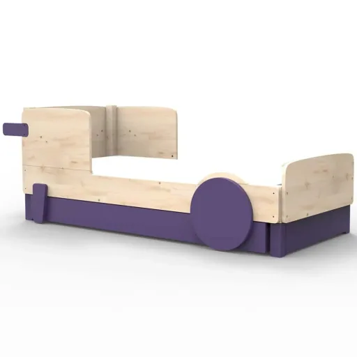 Mathy by Bols Einzelbett "Discovery" mit Bettschublade, Farbe Elemente: basalt grey