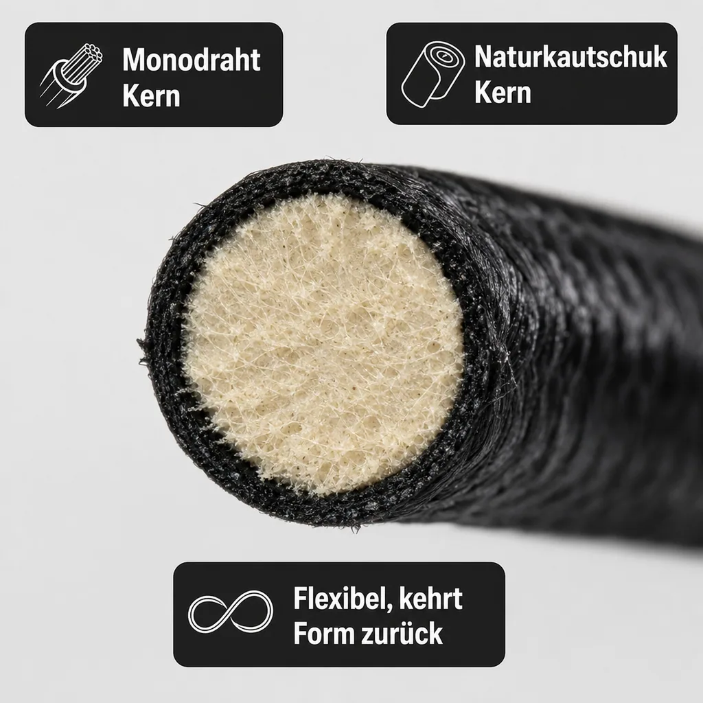 Expanderseil 10 mm schwarz 10 Meter PP Ummantelung