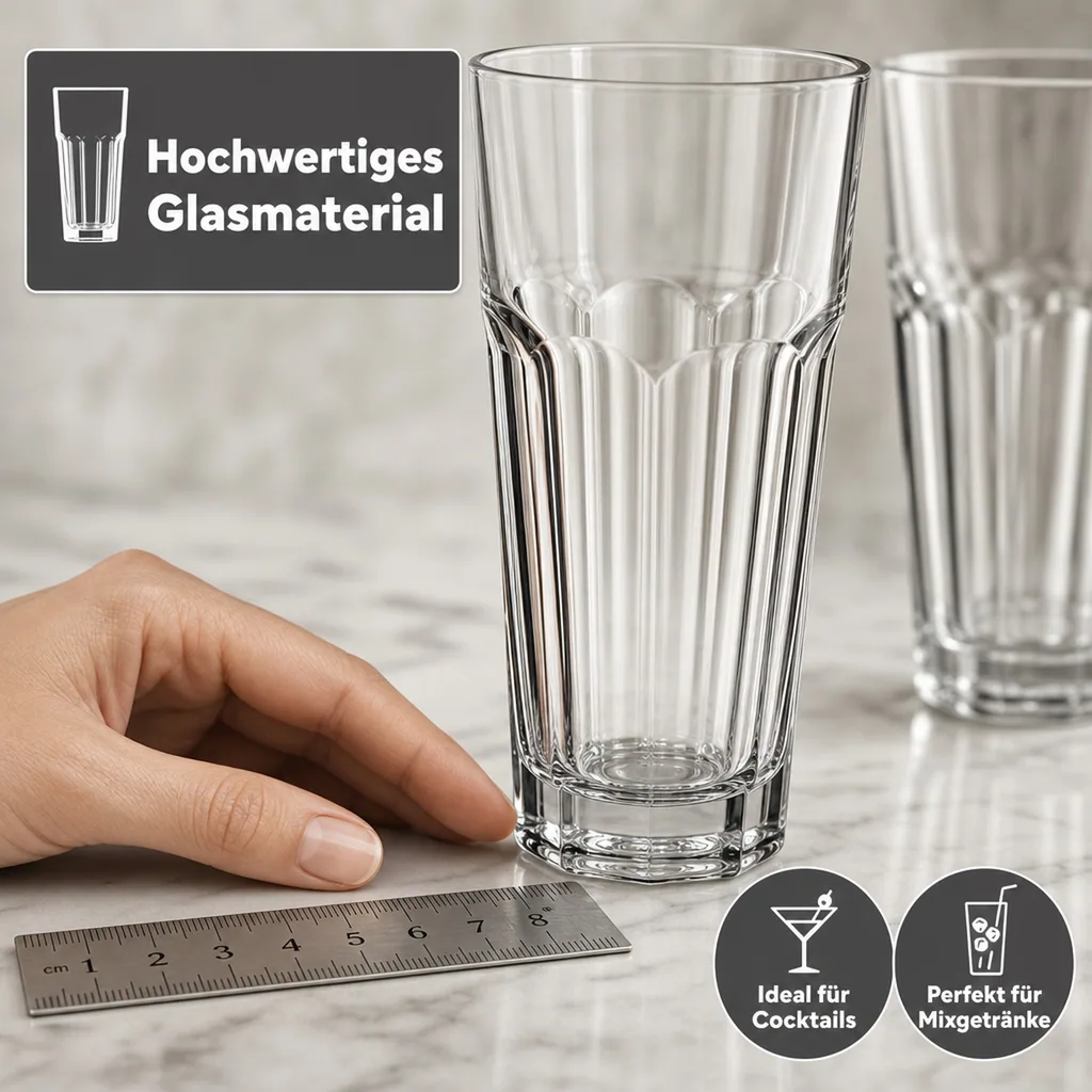Longdrinkgläser, Trinkgläser 12er-Set - Casablanca, 365 ml