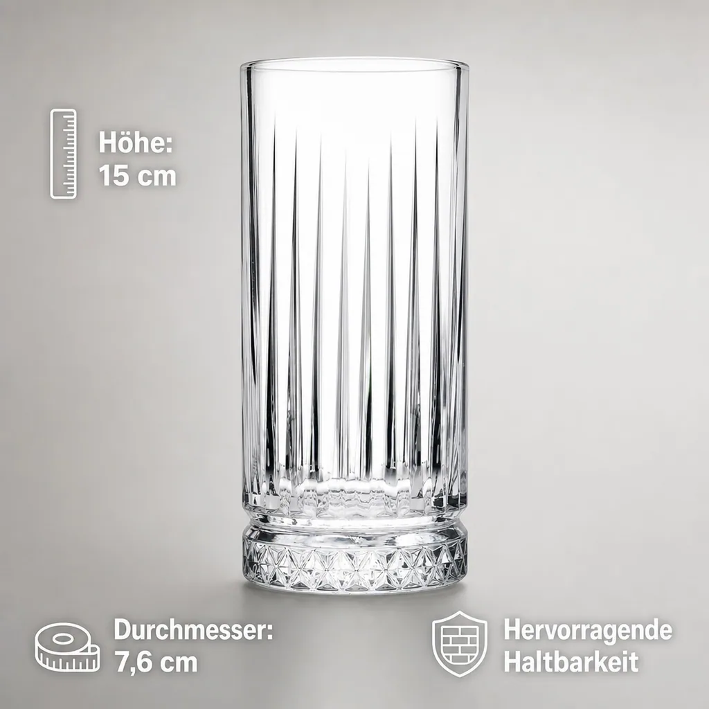 Longdrinkgläser, Trinkgläse - 12er-Set - Elysia, 445 ml
