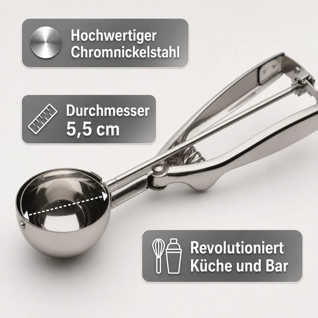 Eisportionierer, Eislöffel - 5,5 cm