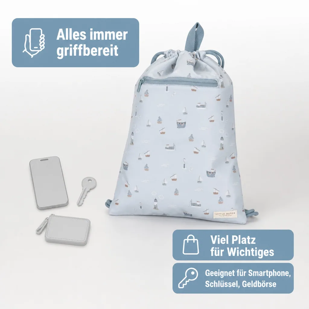 Little Dutch Turnbeutel, Farbe: Sailors Bay Blue