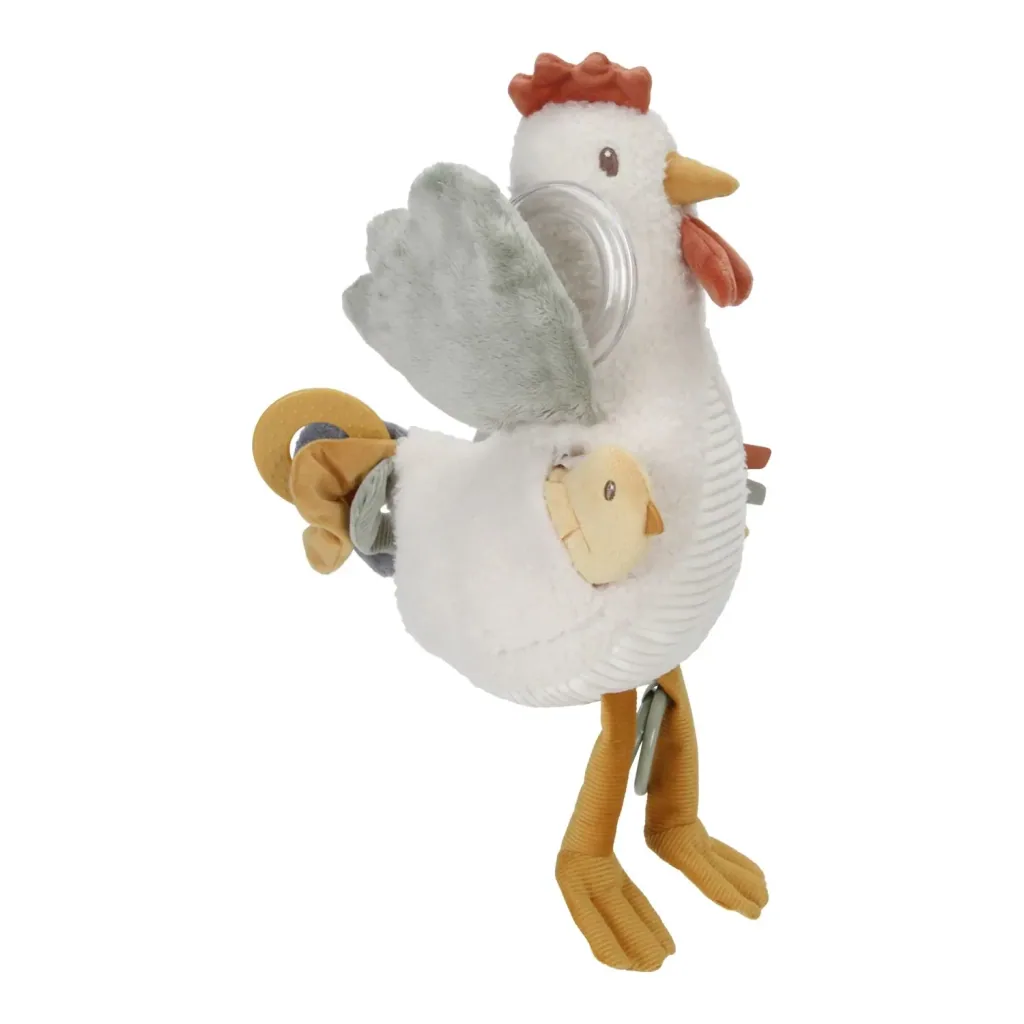 Little Dutch Aktivitätsspielzeug, Aktivitäten Huhn Little Farm- Stofftier mit Rassel & Knisterflügeln ab 0 Monaten