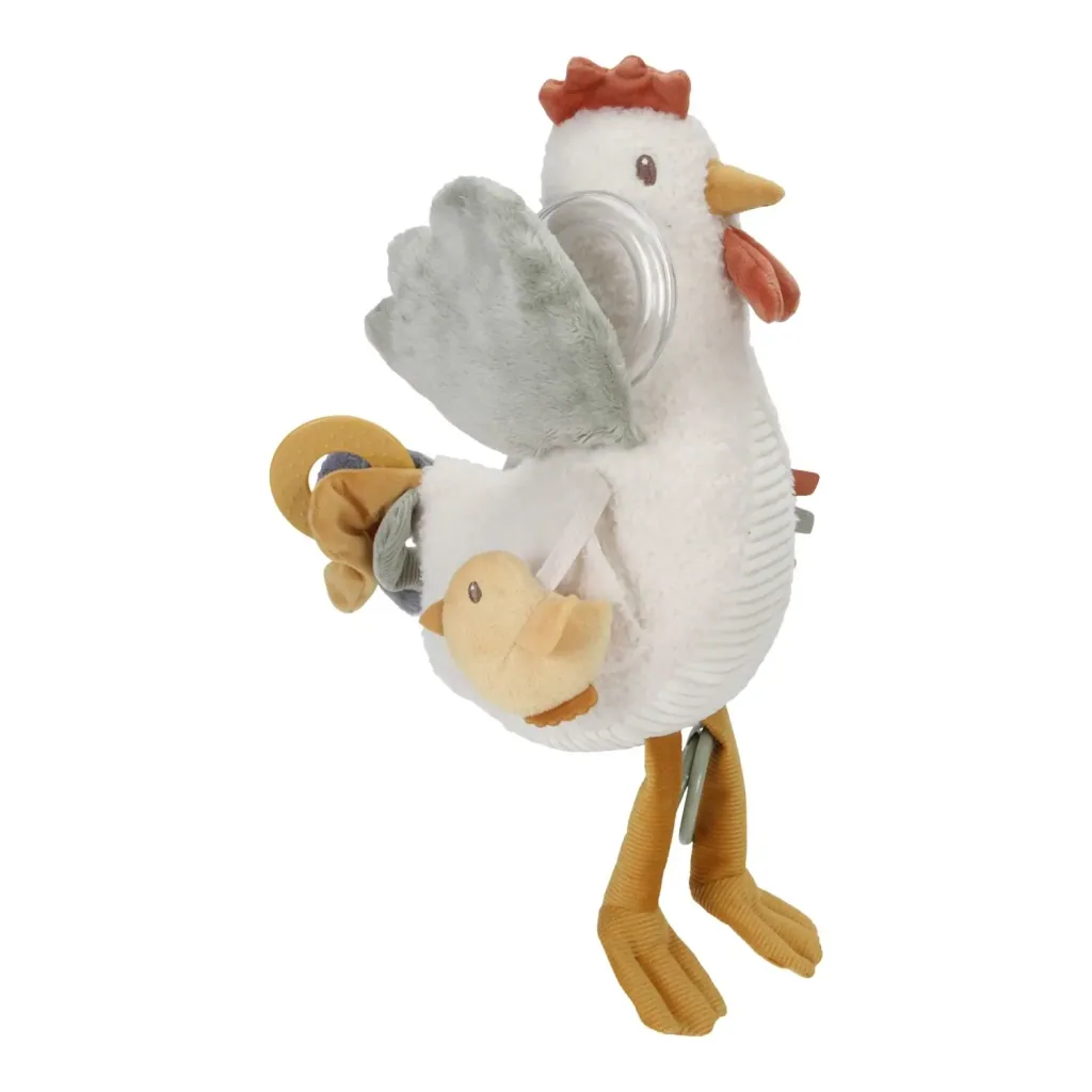 Little Dutch Aktivitätsspielzeug, Aktivitäten Huhn Little Farm- Stofftier mit Rassel & Knisterflügeln ab 0 Monaten
