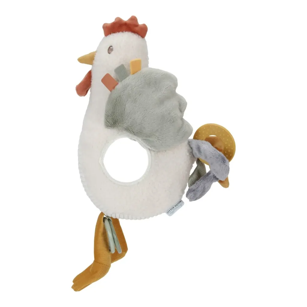 Little Dutch Aktivitätsspielzeug, Aktivitäten Huhn Little Farm- Stofftier mit Rassel & Knisterflügeln ab 0 Monaten