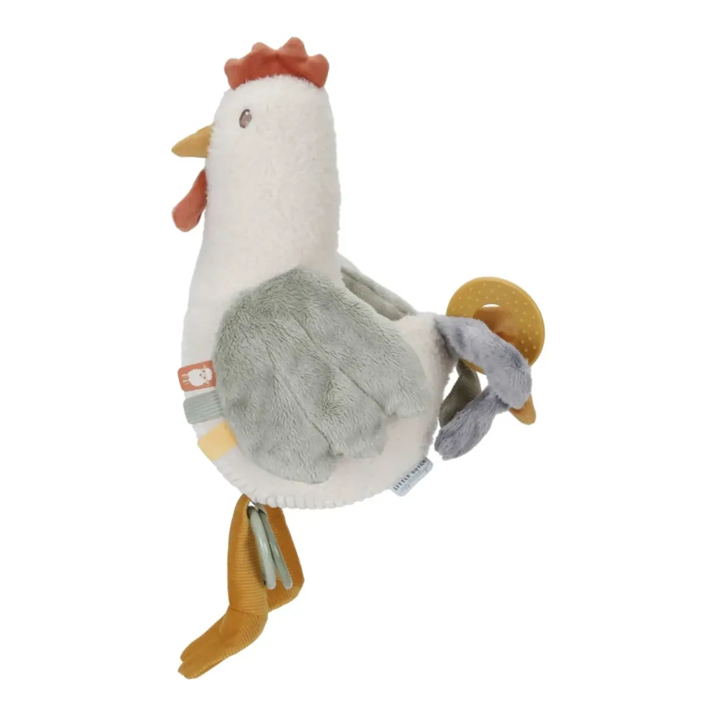 Little Dutch Aktivitätsspielzeug, Aktivitäten Huhn Little Farm- Stofftier mit Rassel & Knisterflügeln ab 0 Monaten