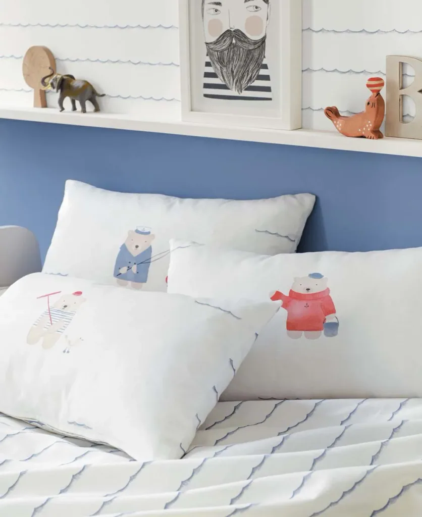Casadeco My Little World Tapete uni blau