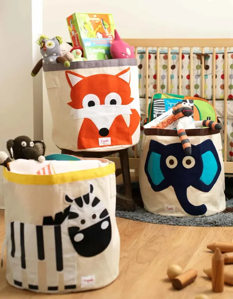 3 Sprouts Aufbewahrungskorb Elefant pink