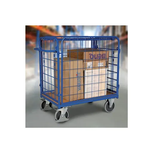 Vierwandwagen, niedriger Transportwagen, 400kg Traglast, mit EasySTOP