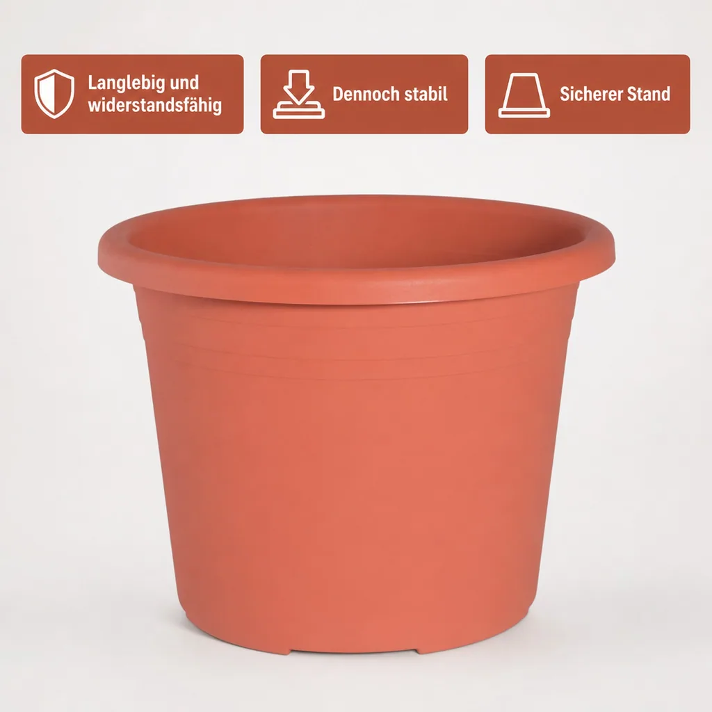 Blumentopf, Pflanztopf, Terracotta, CYLINDRO, Ø 35 cm, 14,5 Liter