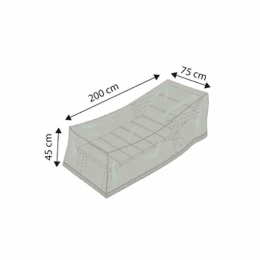 Schutzhülle Liege, Gartenliege Abdeckung, 200x75x45 cm, wasserabweisend, wetterfest