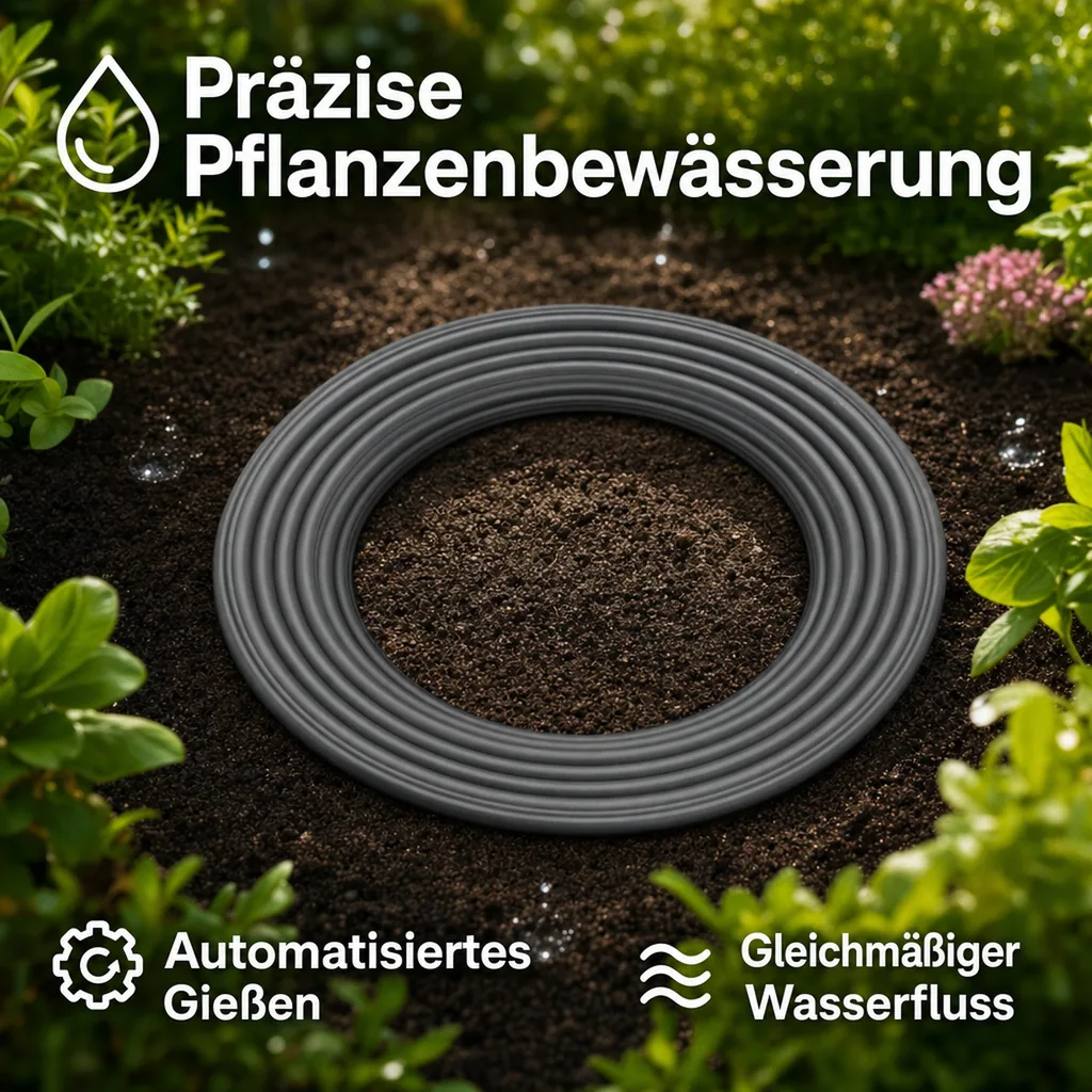 Tropfschlauch 50m, Bewässerungsschlauch 16mm, Garten, Pflanzenbewässerung