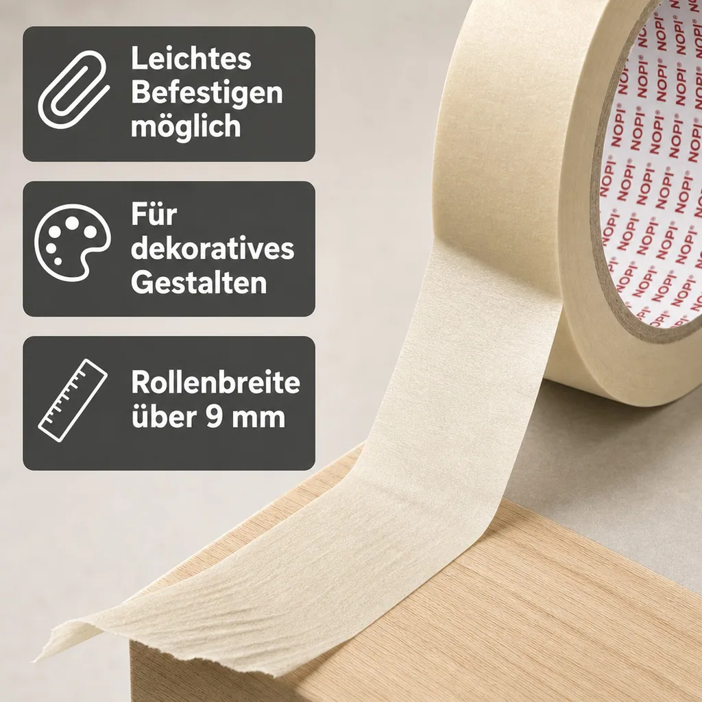 tesa NOPI Kreppband 4349 30 mm x 50 m (hellbeige)