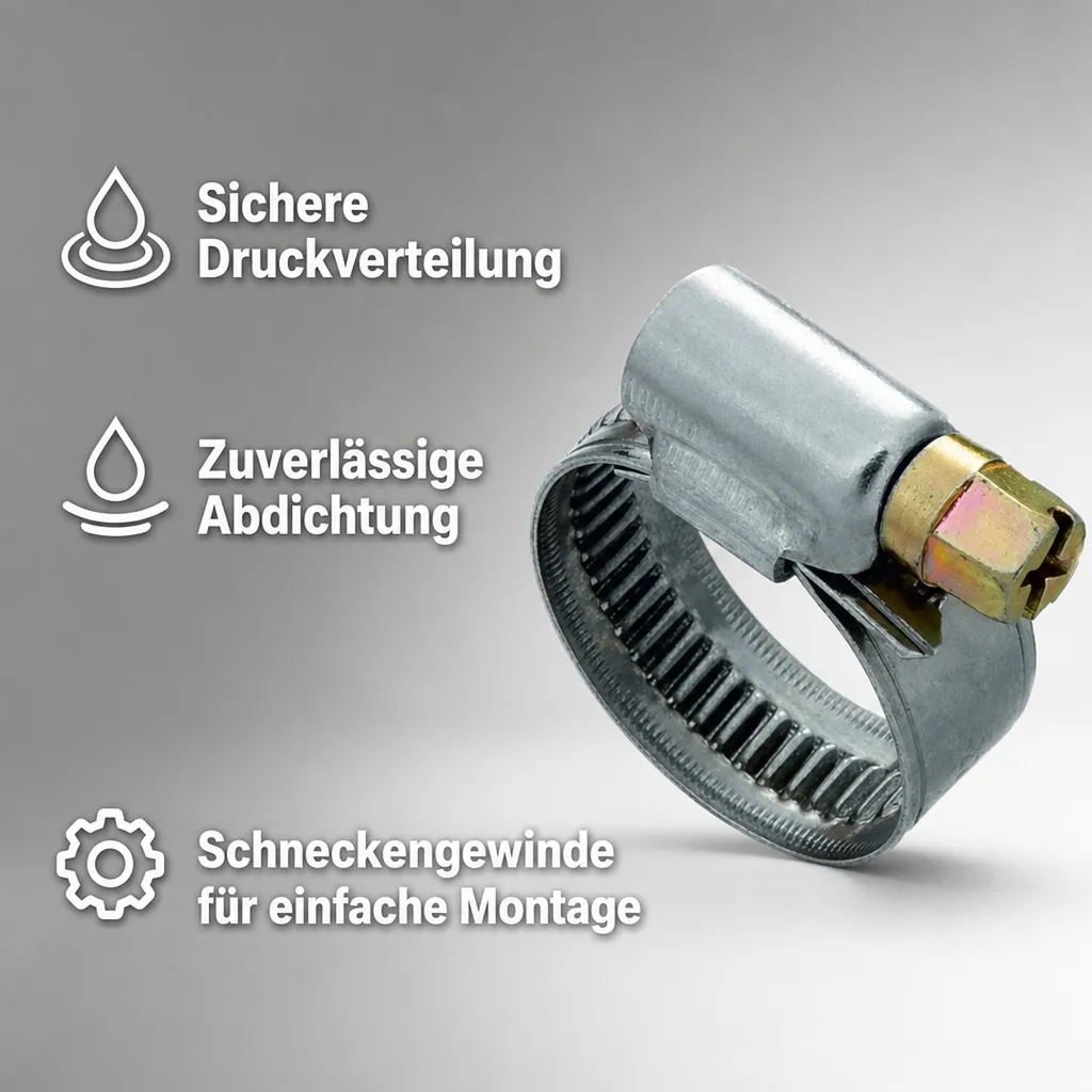 Schlauchschellen Edelstahl, W4, 12 mm, 32-50 mm, DIN 3017