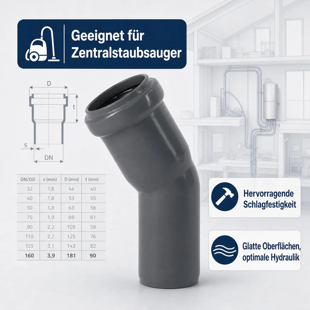 HTsafeB Bogen DN/OD 160    30 Grad