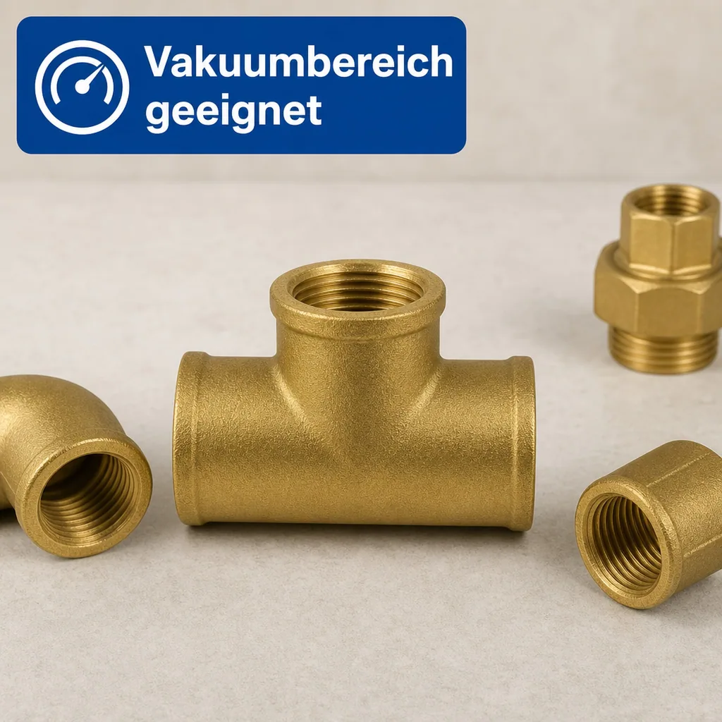 Gewindefitting Messing T-Stück reduziert 3/4" IG x 3/4" IG x 1/2" IG