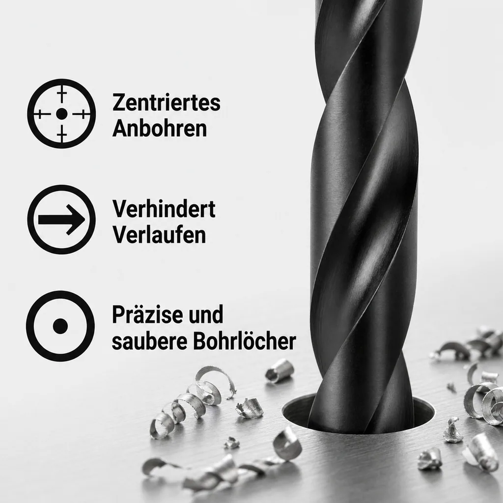 Spiralbohrer 16mm, HSS Bohrer, DIN 338, reduzierter Schaft 10mm